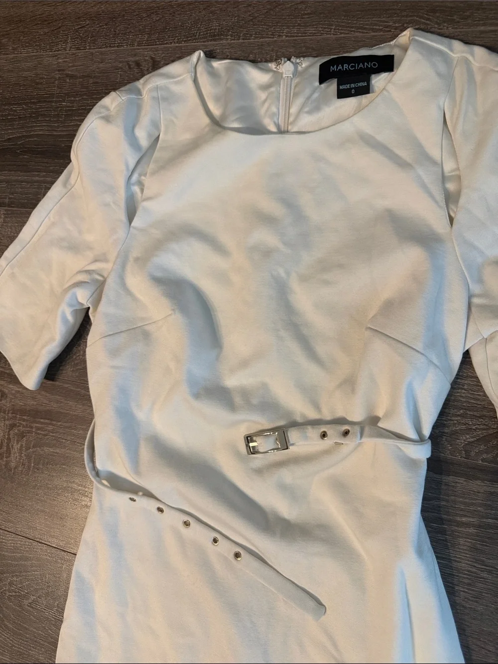 Marciano Ivory Belted Midi Dress - Picture 2 of 3